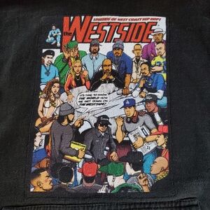 Westside Legends Of The West Coast Hip Hop Black Pullover Hoodie Women's Large
